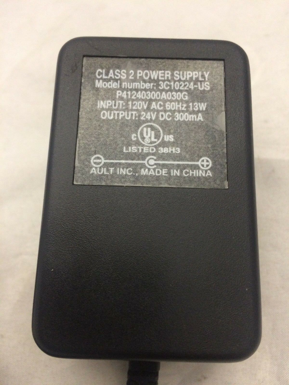 New AULT 3C10224-US P41240300A030G Class 2 Power Supply 24V 300mA AC ADAPTER - Click Image to Close